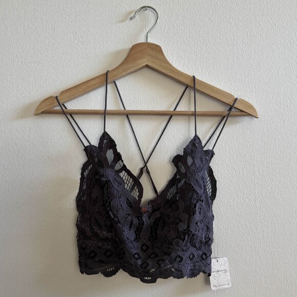 Free People Other - NWT Free People Adella Bralette Bra | Charcoal | Medium
